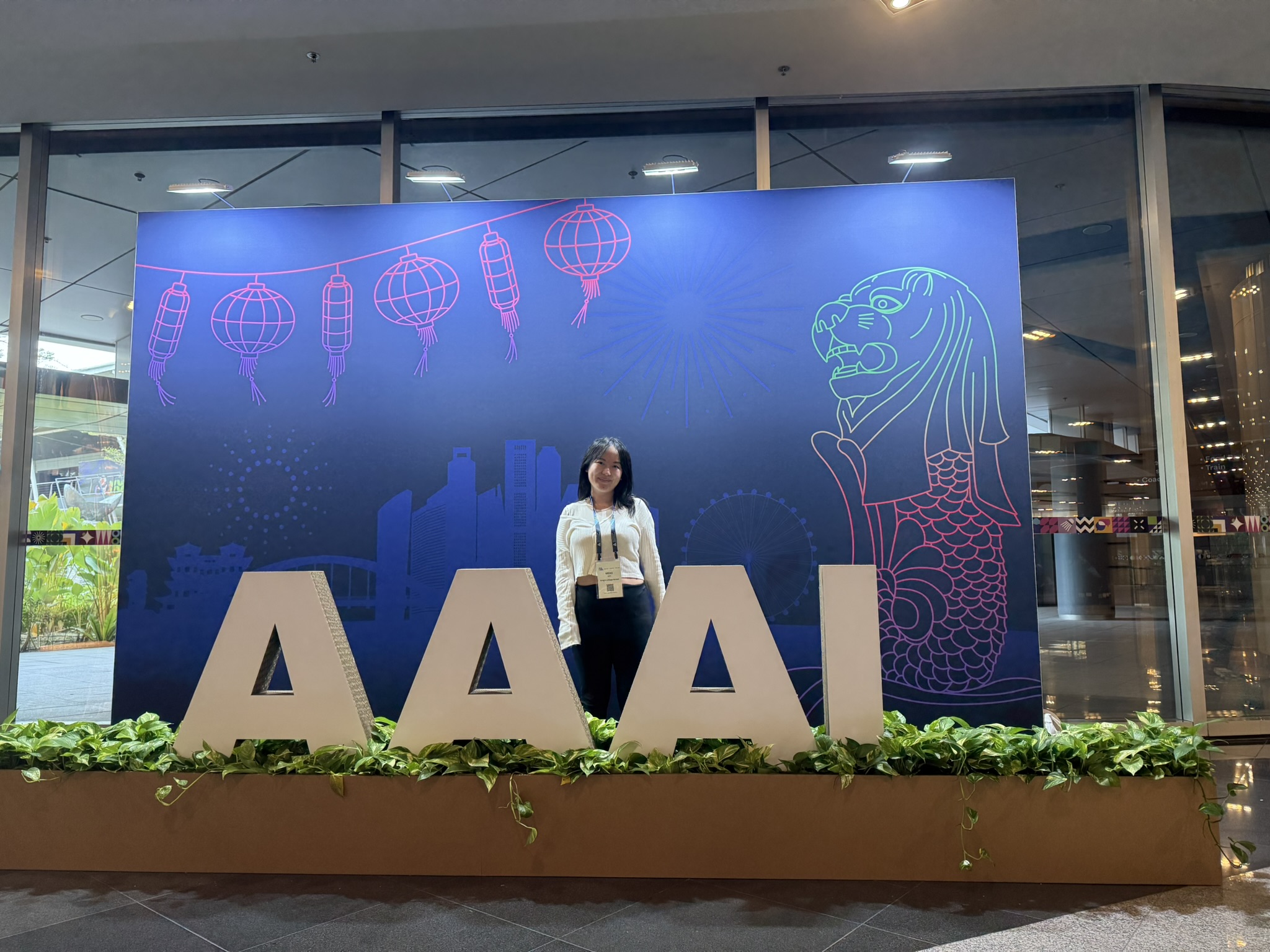 Meng Wei at AAAI 2026 in Singapore
